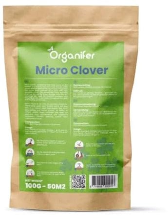 Micro Trifoglio - 100 G - 50 M2 - Trifoglio Puro - Semi - Verde Lussureggiante - Cura Del Prato - Fissazione Dell'Azoto - Resistente Alla Sicicia - Organifer