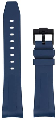 HEYOZURY Uhrenarmband für Blancpain X Swatch Fifty Fathoms 22mm Weiches Gummi Gebogenes Ende Männer Ersatz Armband für Blancpain x Swatch Herren Damen mit Werkzeug Entfernen
