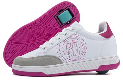 BREEZY ROLLERS Schuhe mit Rollen für Kinder I Rollschuhe-Sneaker Kids I Von Kinder Straßen-Schuhen zu Rollschuh in wenigen Sek. I Patentiertes Klick-System I Turnschuhe mit Rollen für Mädchen & Jungen