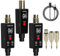 Elimavi Wireless Microphone System 2.4GHz Wireless Plug-In XLR Dual Transmitter and Receiver for Dynamic Mic, Mixers, PA Systems, 2 Transmitters to Connect Microphones for Simultaneous Transmission