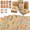 Zindoo Geschenkpapier Geburtstag, 6 Blatt 50x70cm Fröhlichen und Ansprechenden Designs Geschenkpapier mit 9 Beschriftbarer Geschenkanhänger und 20 m Strohseil- Perfekt für Frau, Mann oder Kinder