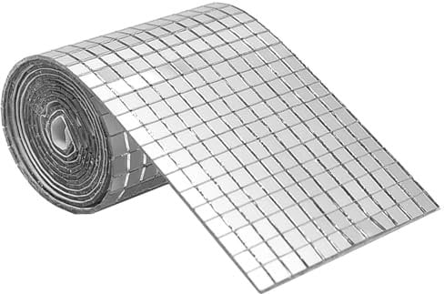 Self-Adhesive Mosaic Tiles, Glass Mirrors Wall Sticker, Square Glass Mosaic Stickers for Disco Decor