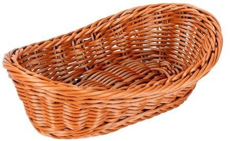 Cesta de frutas de 3 tamaños para servir alimentos, cesta de mimbre tejida para pan, verduras, hogar, cocina, restaurante al aire libre