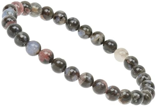 ELEDORO Echtes Afrikanischer Opal Perlenarmband – Stretch Armband mit 6mm Edelsteinperlen – Handgefertigtes Schmuckstück