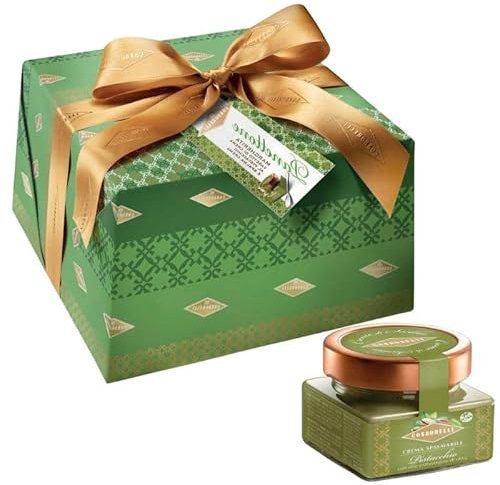 Il Panettone del Cavaliere Condorelli | Panettne Margherita | Con Vasetto di Crema Spalmabile al Pistacchio | Panettone con Canditi |