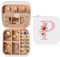 Kleine Schmuckschatulle mit Anfangsbuchstaben P und Blume Initiale Schmuckkästchen Travel Organizer Box Geschenke für Damen Mädchen Geschenke für Weihnachten Geburtstage Hochzeit Brautjungfer, Weiß
