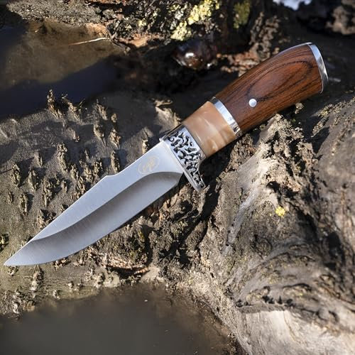 PNI Coltello da caccia Hunting H100, lunghezza 215 mm, fodero incluso