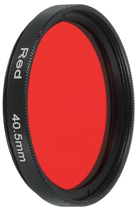 sourcing map 40.5mm Lens Filter,Full Red Camera Filter Scratch Optical Glass Round Fluorescent Filters Universal for Camera Photography Lens