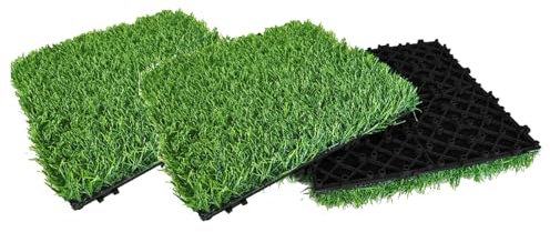 FOELANNE Suelo exterior, Césped Artificial(54PCS)