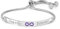Nomination Bracciale Donna - Collezione Messaggiamo, Acciaio e Zirconi, Scritta Together forever, Simbolo Infinito in Smalto Viola, Lunghezza 14-20 cm, Chiusura Scorrevole, Idea Regalo Coppia