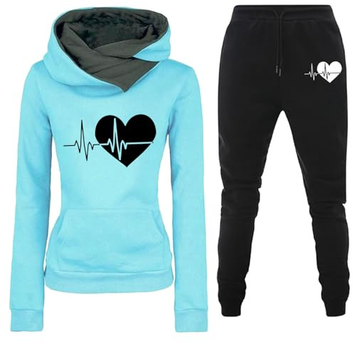 Completo Tuta Donna Curvy Elegante Felpa Con Cappuccio E Jogging Pantaloni Tute 2 Pezzi Leggera Casual Completo Passeggio Set Di Abbigliamento Invernale Autunnale Tuta Fitness Da Casa Palestra Outfit