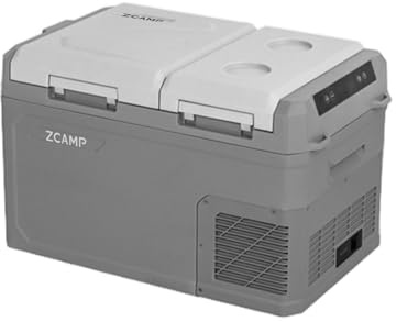 zcamp GES35 24L Doppia Zona Frigorifero Portatile Per Auto Congelatore 12/24V DC,Per Viaggio, Picnic, Campeggio Uso Esterno, da -20℃ a 20℃