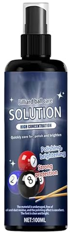 Premium Cue Cleaner - Billiard Spray Kit for Training | 100ml Polishing Agent with Sponge, Moisturizing Pool Stick Care, Game Room Accessories for Men Women Family Friends Contest Practice