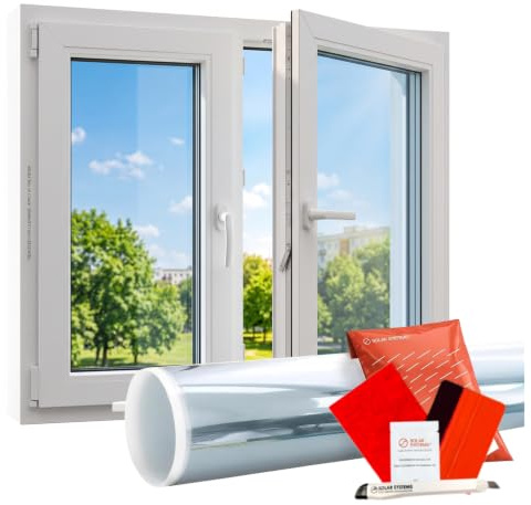 Solar Systems Thermofolie Fenster Spectra 152x200 cm | Thermofolie mit Nano-Keramik-Beschichtung. Für Fenster. Transparent, zur Wärmedämmung, Sonnenschutz & Kälteschutz.
