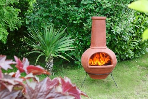 Großer Terrassenofen aus Mexiko - Original Aztekenofen aus Terracotta - Inkaofen Holzofen Gartenkamin