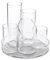 OSCO Clear Acrylic 5 Tube Pen Pot | Desk Tidy | Pencil Holder | Office Organiser | Makeup Storage | Cosmetic Display | Stationery Sorter | H14.5 x W16 x D16 cm |