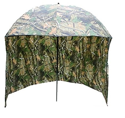 NGT Camo Brolly with Zip - Green, 45-Inch