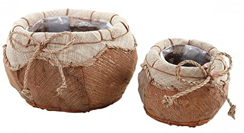 AUBRY GASPARD Cache-Pots Rond en Coco et Corde