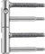 Gedotec Paumelles 3-DIM Réglables | Modèle 11R 15-001 | Galets ø 15 mm | 1 Pièce - Paumelle à percer en 2 parties | Acier Galvanisé | Charnière de porte pour portes en bois & portes de chambre |