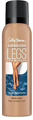 Sally Hansen Airbrush Legs Leg Makeup Spray | Easy Application, Flawless-Looking Legs, Water-Resistant, Transfer-Proof | Beige | Light Natural Finish