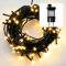 hellum Lichterkette außen 200 LED warmweiß, Lichterkette mit Timer, innen, für Weihnachtsbaum, 19.9m beleuchtete Länge, Kabelfarbe grün <59 Lumen 577389