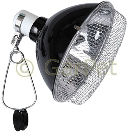 Terrarium Klemmlampe Reflektor Schutzgitter Clamp Lamp Keramikfassung Lampe E27 22 cm
