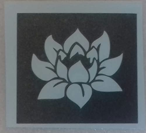 10 x Lotus Blume Schablonen zum Ätzen auf Glas gemischt Geschenk Glaswaren Hobby Basteln