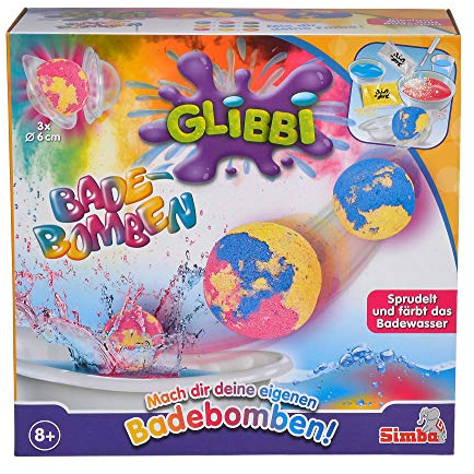 SIMBA 105953390 Glibbi Badebomben Maker, rot/gelb/blau