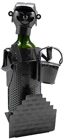 YVAN MOINS CHER Decoration Porte Bouteille Macon en Métal Humoristique Fabrication Artisanale Ideal pour Un Cadeau, Départ en Retraite, Noel, Anniversaire,St Valentin, Invitation