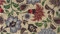 Fußmatte von außen mit PVC-Basis Handbemalt mit roten und lila Blumen Herbstfarben 70X40X2 cm. Leicht zu reinigen und extrem widerstandsfähig