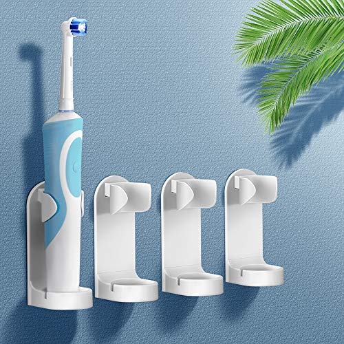 Yoassi Support de Brosse à Dents Électrique, Organisateur de Dentifrice Mural Autocollant en Plastique Multifonctionnel pour Salle de Bain et Cuisine