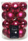 20 Christbaumkugeln Glas 6cm Fuchsia Pink