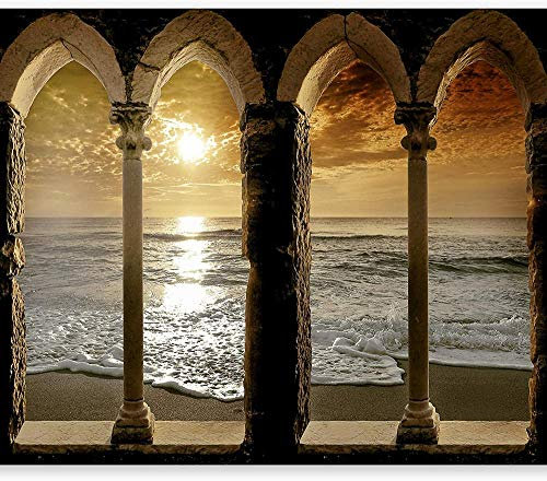 XiuTaiLtd Photo Wallpaper Self-Adhesive Beach Sea Wallpaper Mural Wallpaper Wall Paper Wall Decoration -450x315 CM