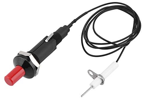 Piezo Igniter Spark Ignition Set, Type of 1 Out 2 Spark Ignition Set Piezo Igniter, Propane Push Button Igniter with Electrode Resistance Wire for Grill, Camping, Fireplace, Gas, Stove, Oven, Heater