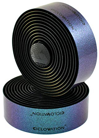 CICLOVATION Advanced Leather Touch Bar Tape Road Handlebar Tape, Aurora Blue, SY4095