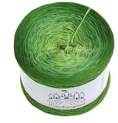 Bobbel Farbverlaufsgarn 5Fädig 300g - 900m Märchengarne strick häkelgarn (Knallfrosch/Farn außen)