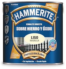 Hammerite Esmalte directo sobre hierro y óxido Liso Brillante Magnolia 2,5 L