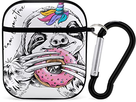 Airpods-Hülle Faultier Und Donut Airpod Hard Case Cover Kopfhörerhüllen Für Apple Airpods1 Airpods2