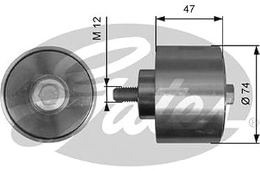 GATES T36637 Umlenk- / Führungsrolle Keilrippenriemen 5801674387 7803-21637 780321637