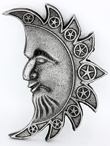 UHRIG Sonne aus Gusseisen, Rustikale Metall Wandkunst, Dekoration für Haus & Garten