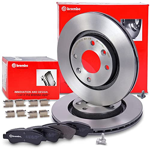 BREMBO Coated Disc Line Bremsenset Vorderachse inkl. Bremsscheiben Vorne Ø 266 mm Belüftet und Bremsbeläge Vorne