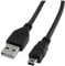 Reulin 3m Long High Speed USB 2.0 Type A to Mini-B Cable, Mini Black Cable - 3 Metres