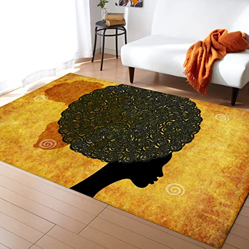 Outdoor Teppich Indisches Mädchen Braun Schmutzfangmatte Polyester Verdicken Fußmatte Außen Innen rutschfest Fussmatte Weich Fussmatten Haustür Waschbar Fussabtreter Aussenbereich Türmatte 120x160cm
