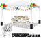 COBIZI Pavillon 3x3m Wasserdicht Pop Up Pavillon 3x3 faltbar Faltpavillon Gartenpavillon Partyzelt Faltzelt 3x3 höhenverstellbar Bierzelt mit 4 Sandsack（Weiss