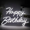 SIGNSHIP Happy Birthday Neon Sign White LED Neon Light for Wall Decoration USB Power Letter Light Signs for Home Bedroom Bar Club Birthday Party Decoration Birthday Gift