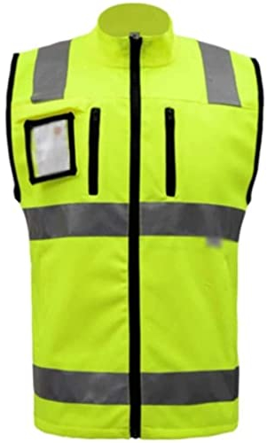 Sicherheitsweste Warnweste Warnschutzweste Verkehr Reflektierender Anzug Oxford Stoff Reflektierender Sicherheitsweste Fluoreszierende Gelbe Hohe Sichtbarkeitsmasse Atmungsaktive Overalls Reflektorwes