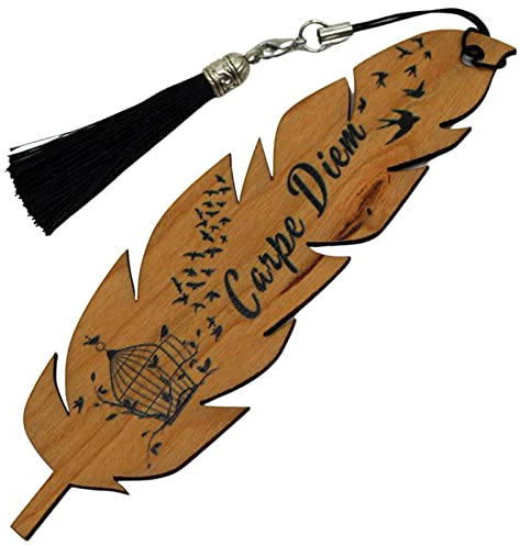 Amore Legno Sforza Lesezeichen aus Holz mit Motivierenden Sätzen – Geschenkideen für Frauen und Männer – Original Glücksbringer für Abschlussfeier, Leseliebhaber, Kollegen, Meister, Freunde
