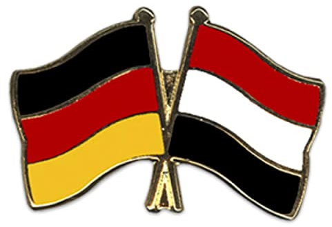 Freundschaftspin pins Deutschland-Jemen ( Kaiserreich ) Flagge Fahne Anstecker Button Metall NEU