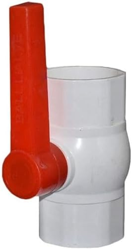 MIFANI Kugelhahn-Absperrventil 1,25 1,5 2 2,5 PVC-Kugelhahn, DN32 DN40 DN50 DN65 PVC-Wasserventil Gartenhahn Heißschmelzrohr-Rohranschlüsse (Größe: DN65 x 75 mm) (Size : DN50 x 63mm)