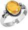 925 Sterling Silber Ring Citrin Quarz Handgemacht Schmuck Größe 62 (19.7) (99054_CIT_R11.5)